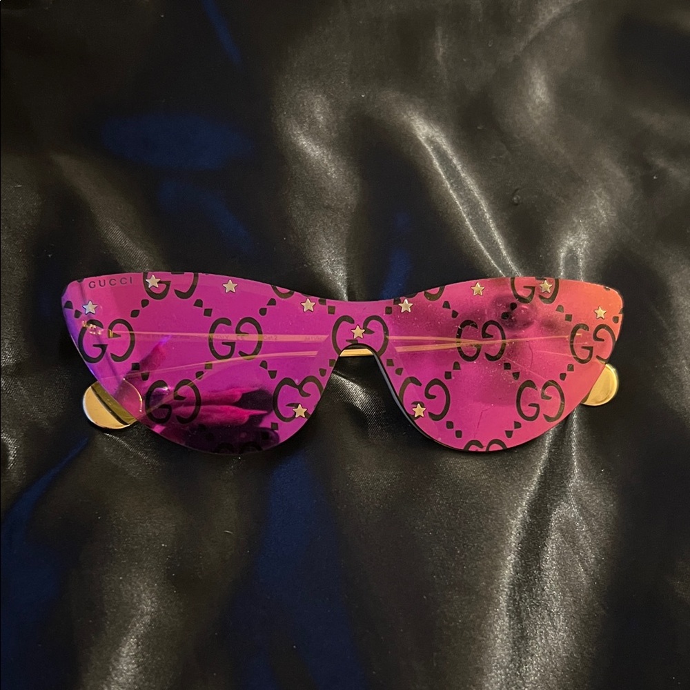Gucci Pink and Gold Sunglasses
